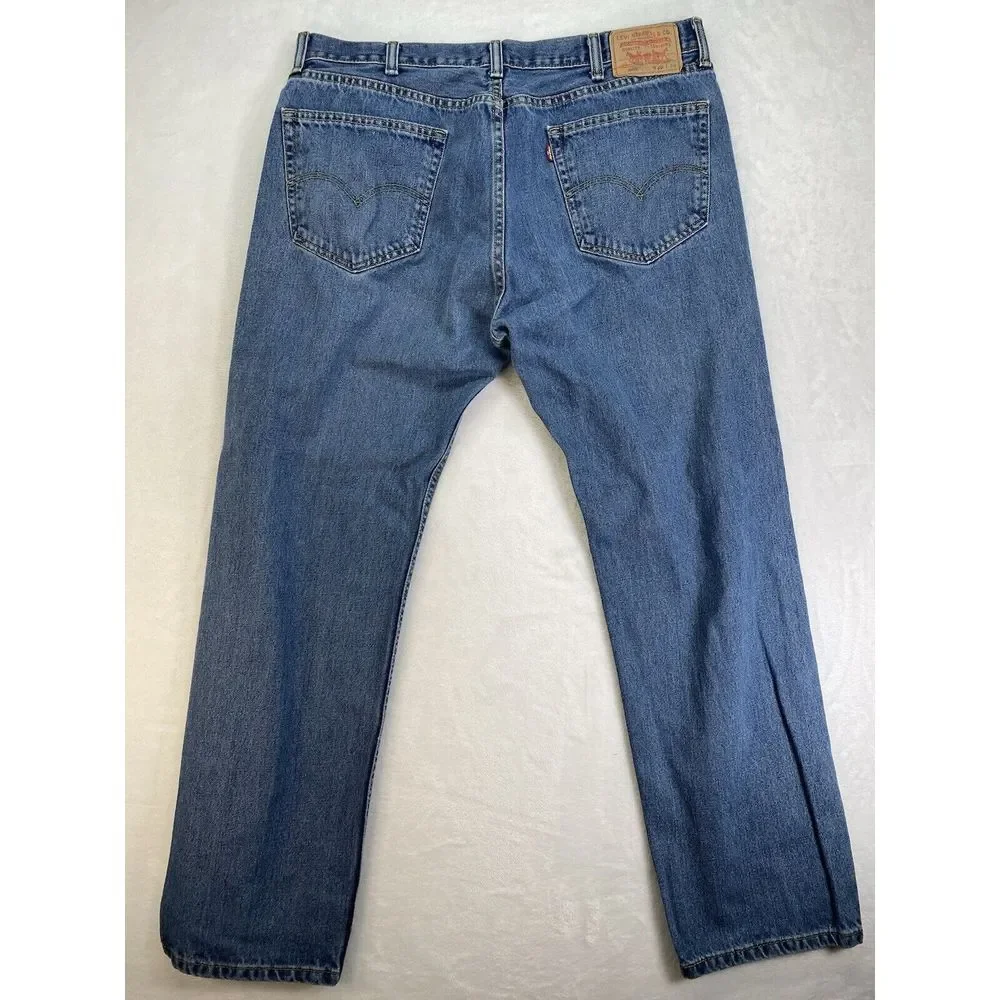 Levis 505 Jeans‎ Mens 38x32 Regular Fit Straight Leg Medium Wash